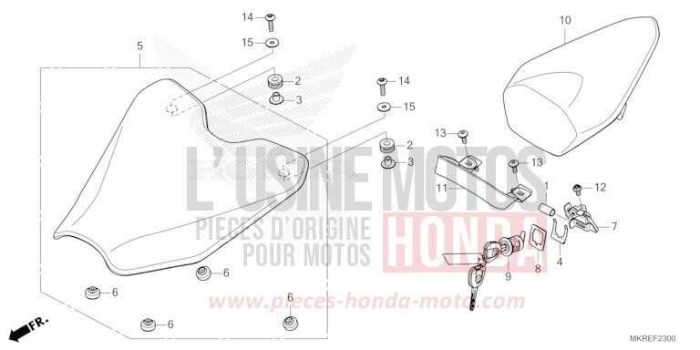 SIEGE de CBR1000RR SP SP1 SP2 MAT PEARL MORION BLACK (NHC33) 2024
